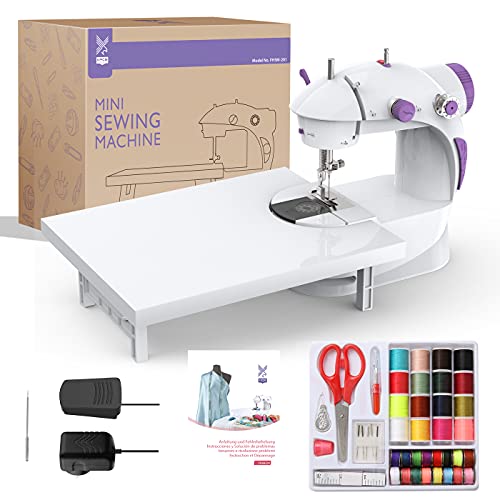 Mini máquina de coser portátil y versátil KPCB Tech con mesa de coser grande, fácil de usar y conveniente (instrucciones en inglés)